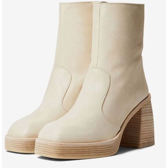 Free People Ruby Platform Bootie (Women) Bone New Size 8.5 - Picture 8 of 8